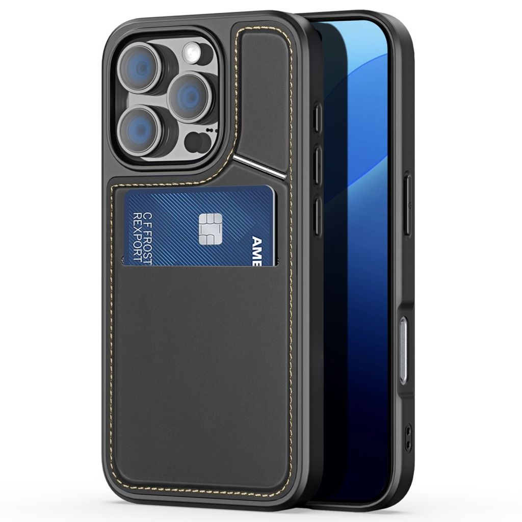 DUX DUCIS iPhone 16 Pro skal with kortfack – svart