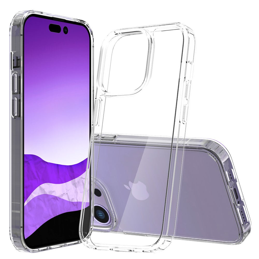 IPhone 14 Pro Hard Acrylic Back + Soft TPU skal – Transparent