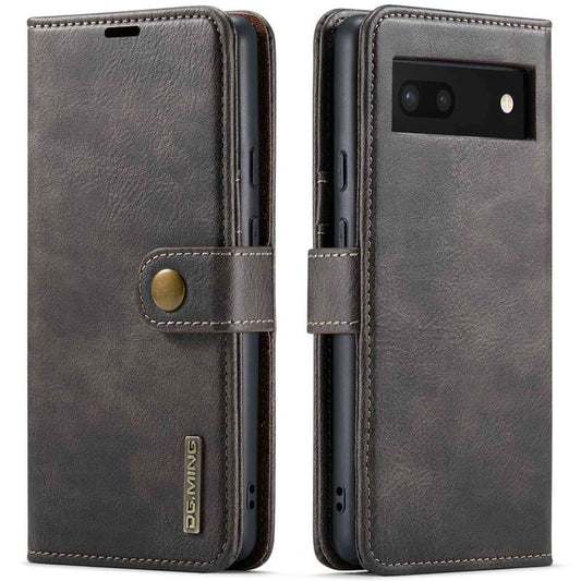 Protective DG.MING Google Pixel 6a plånboksfodral - grå