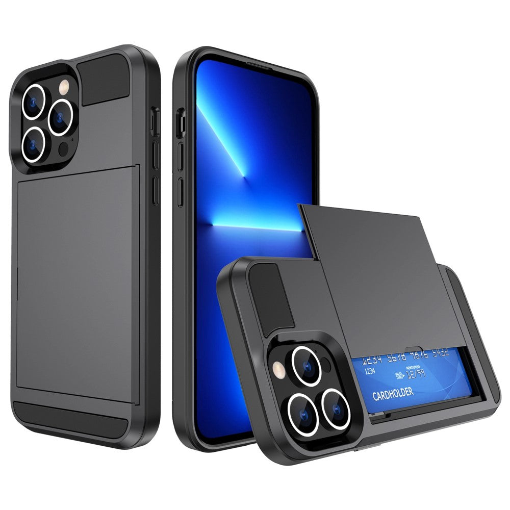 IPhone 14 skal with kortfack – grå