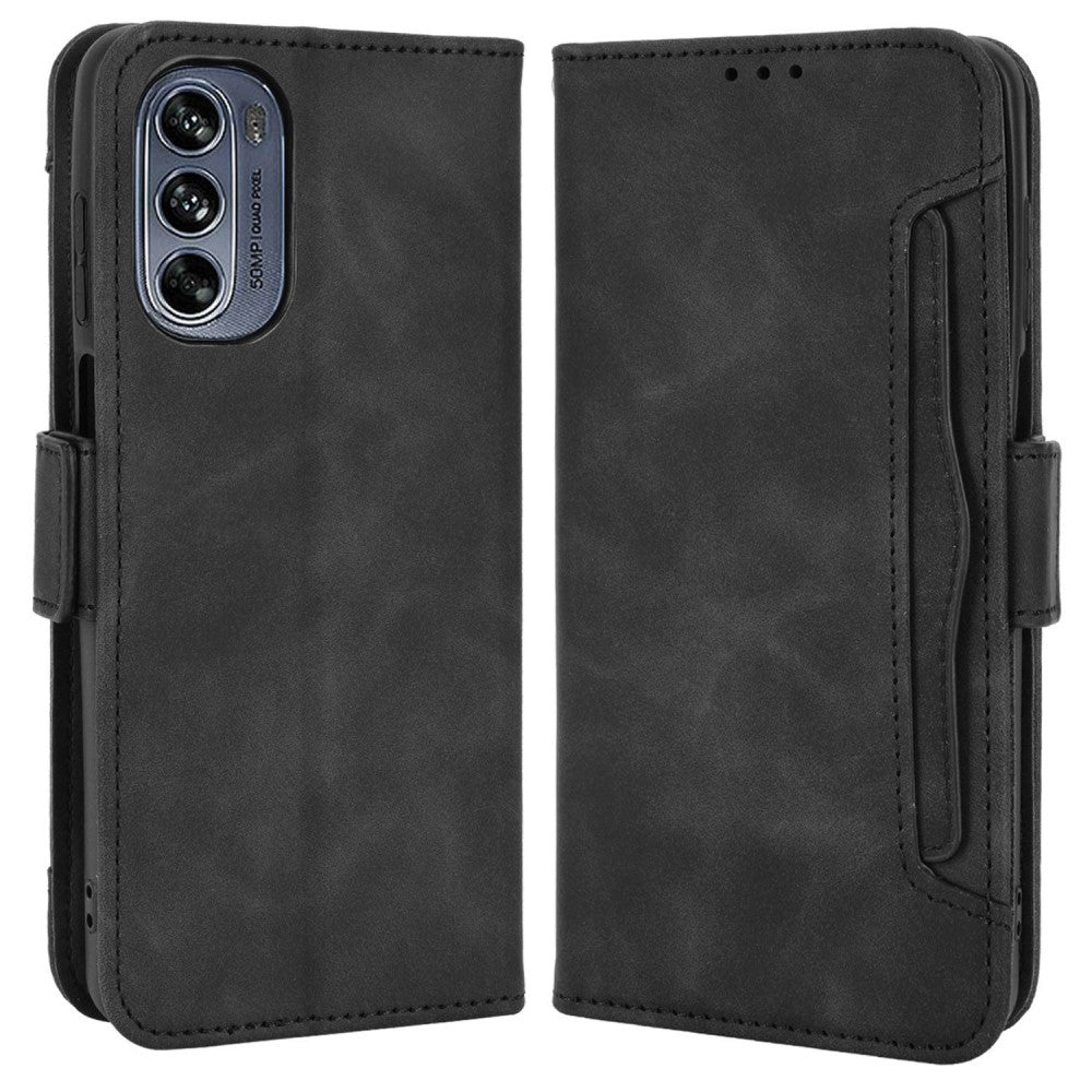 Motorola Moto G62 5G Multiple kortfack plånboksfodral – svart