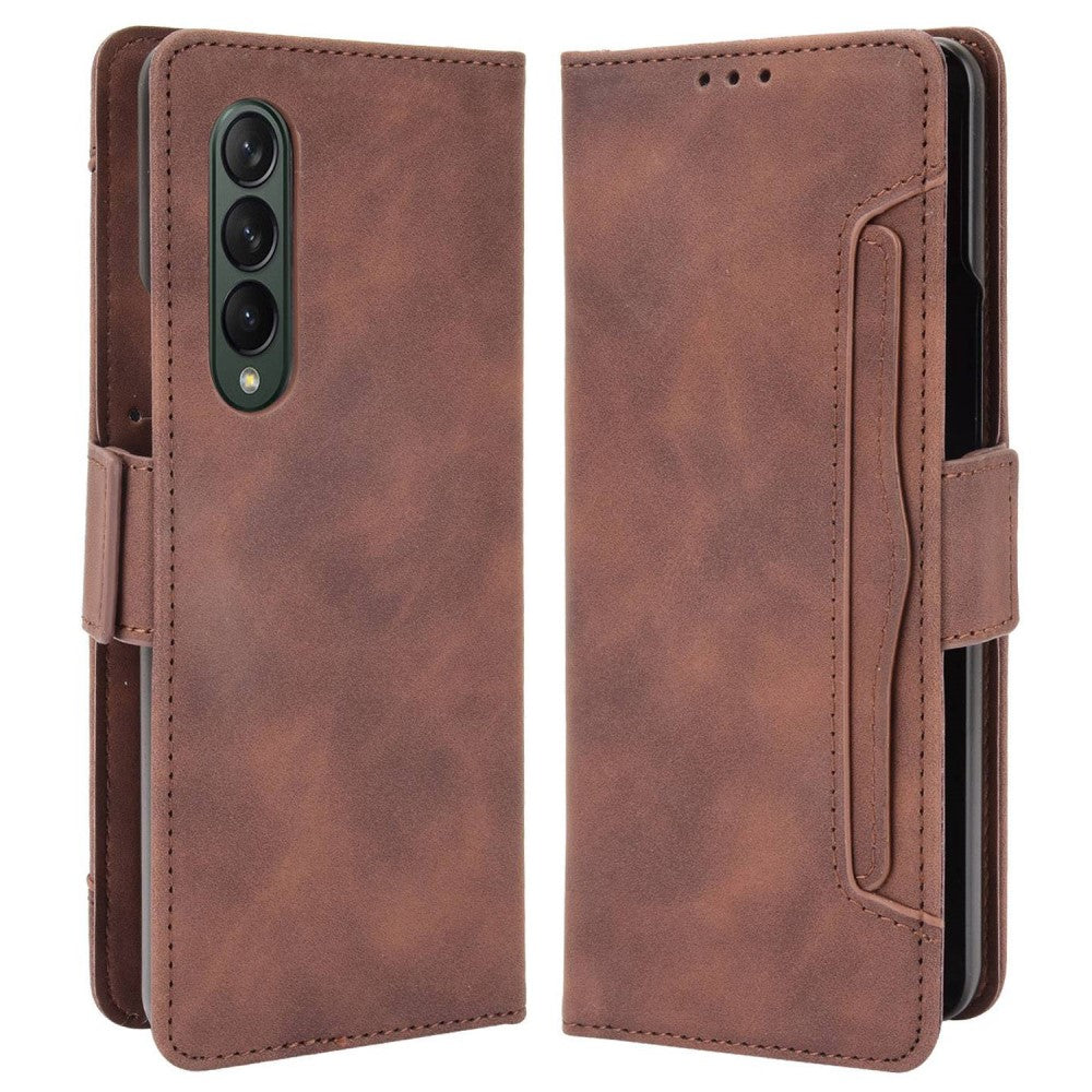 Samsung Galaxy Z Fold4 5G Multiple kortfack fodral – brun