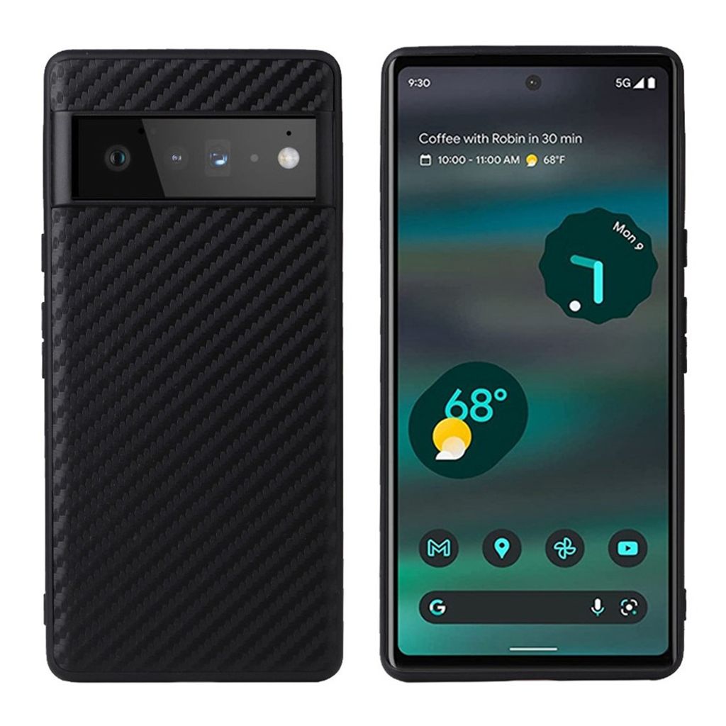 Textured Google Pixel 6a skal - Carbon Fiber Texture