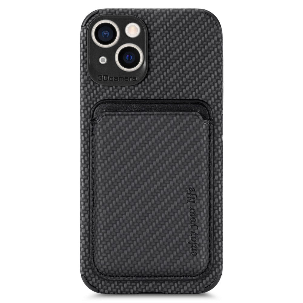 iPhone 14 Plus case with detachable card holder - Black
