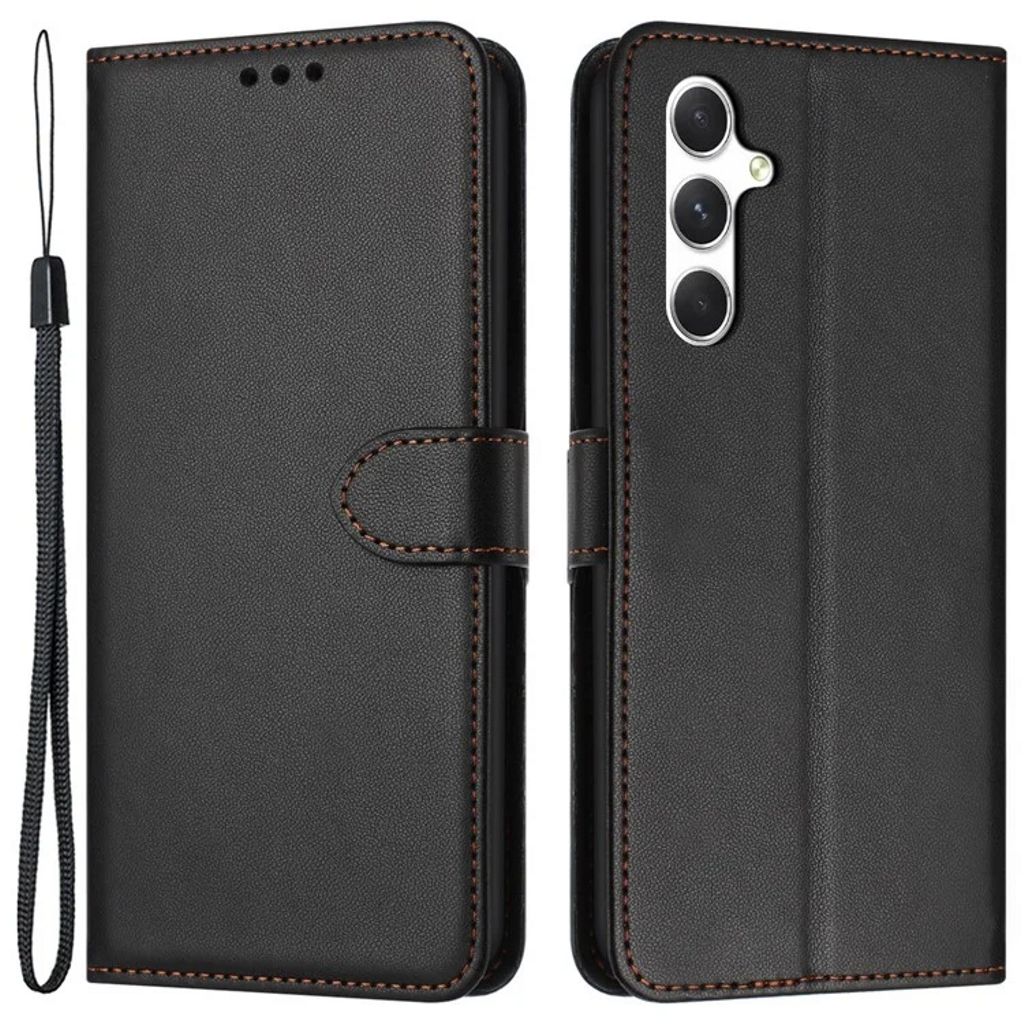 Samsung Galaxy S25 / S24 plånboksfodral with Strap – svart