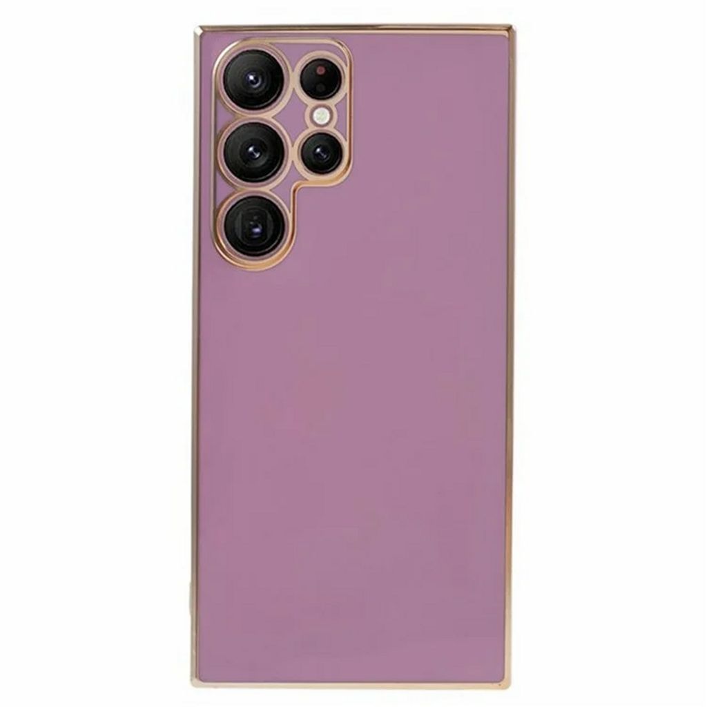 Samsung Galaxy S25 Ultra skal with guld Details – lila