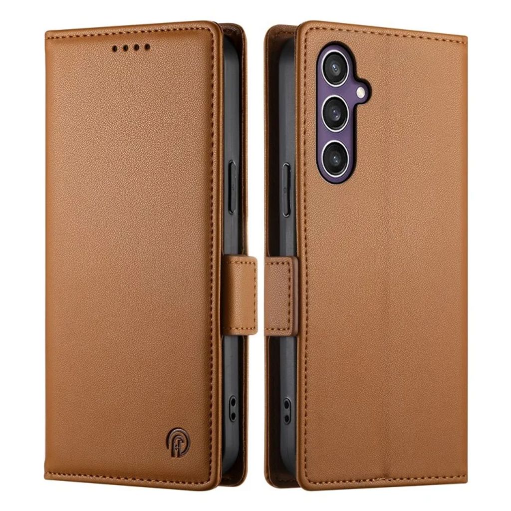Samsung Galaxy S25 plånboksfodral – brun