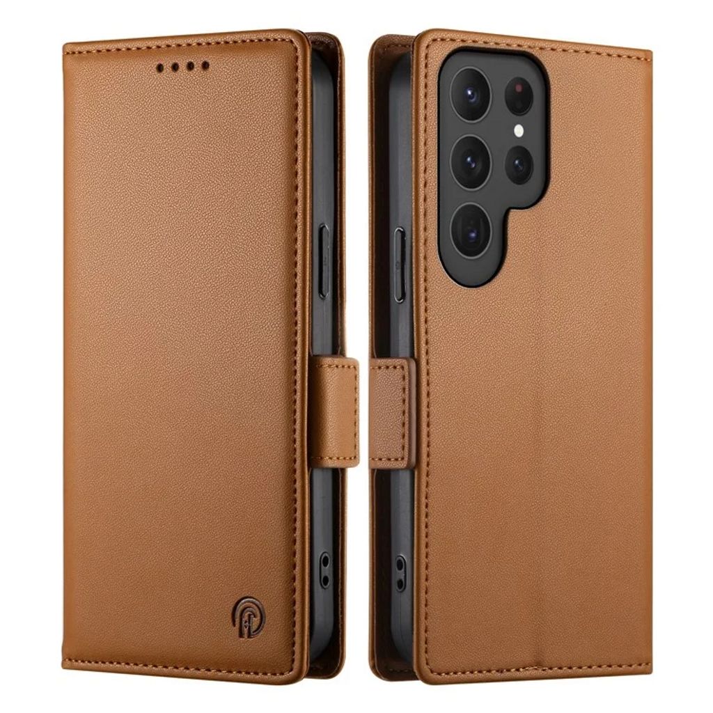 Samsung Galaxy S25 Ultra plånboksfodral – brun