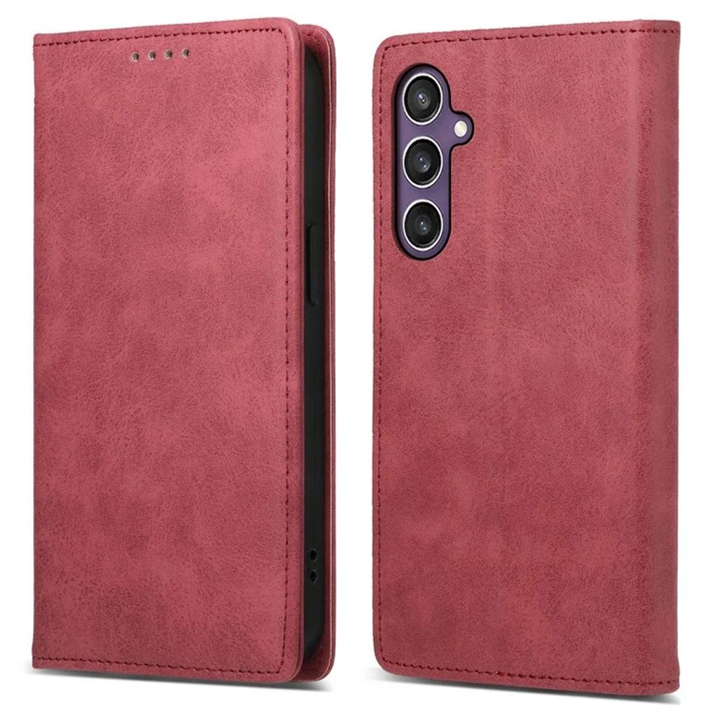 Samsung Galaxy S25 RFID Blocking plånboksfodral – röd
