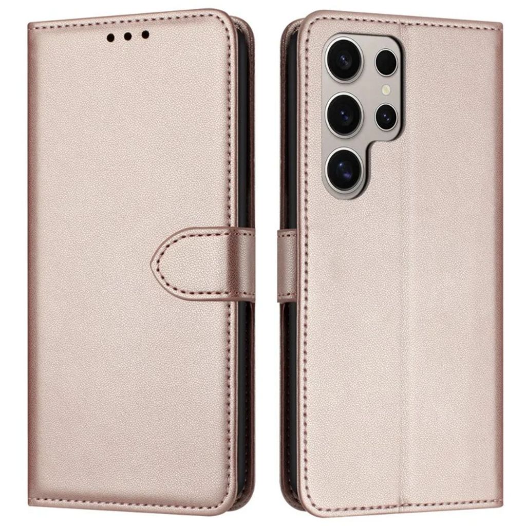 Samsung Galaxy S25 Ultra plånboksfodral with Strap – roséguld
