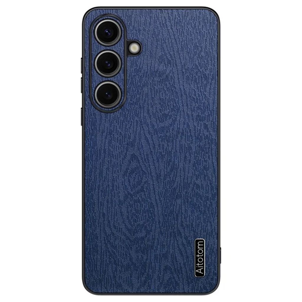 Samsung Galaxy S25 Casewith Wood Texture - Blue