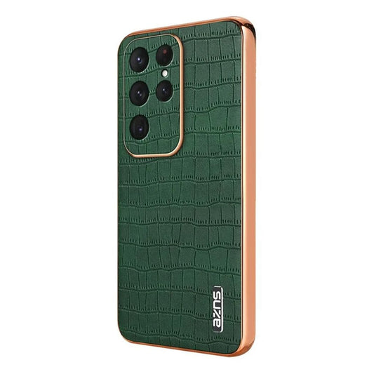 AZNS Samsung Galaxy S25 Ultra Case with crocodile pattern - Green