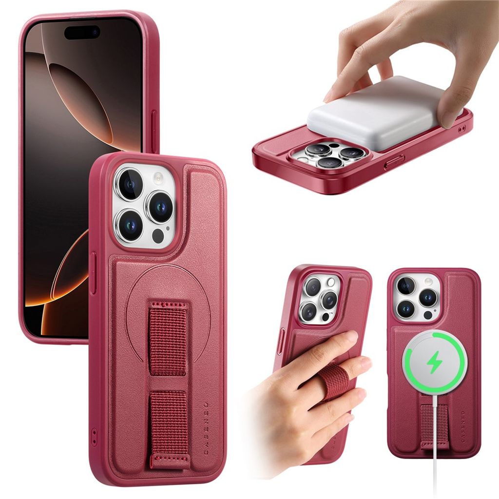 CASENEO iPhone 15 Pro Max skal with MagSafe – röd