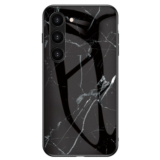 Samsung Galaxy S23 case with a marble design - Black