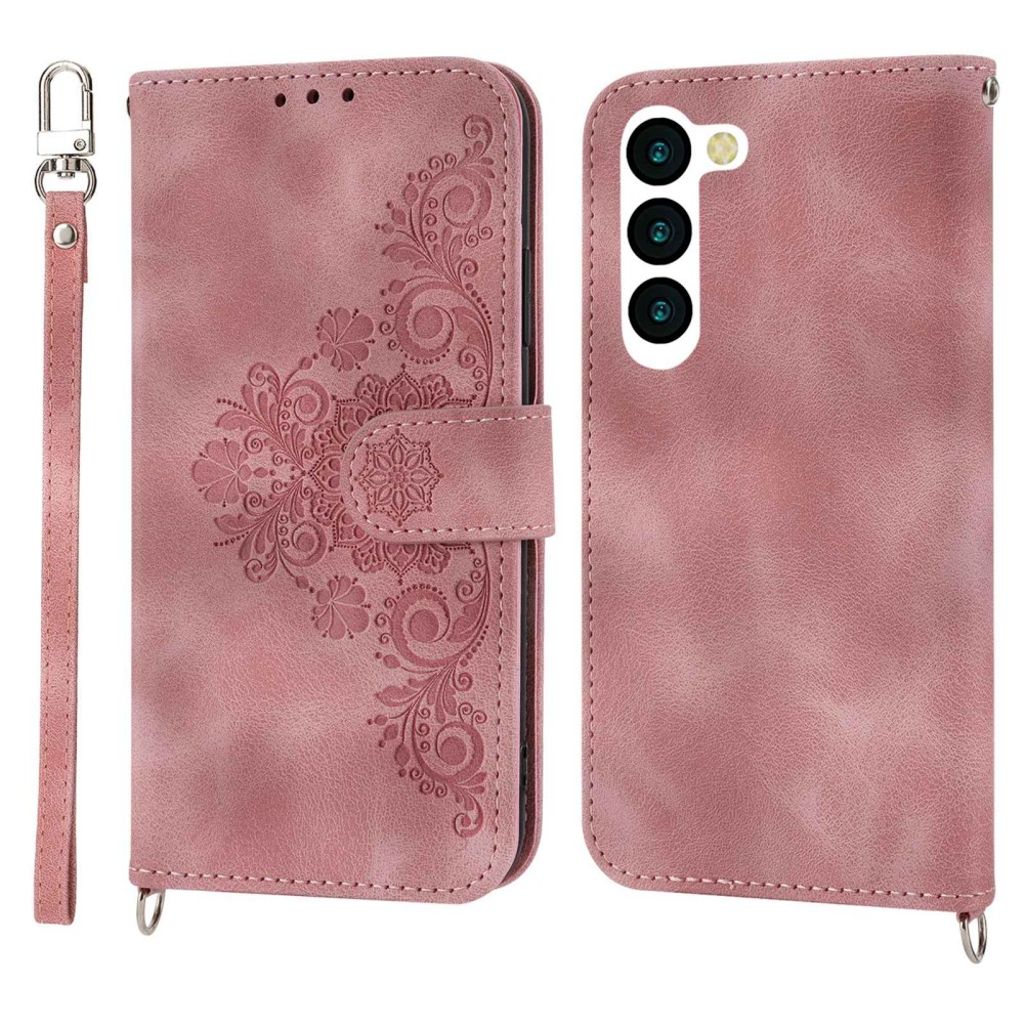 Samsung Galaxy S23 fodral with a strap - rosa
