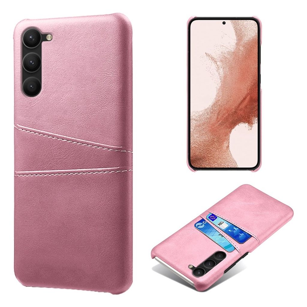 Samsung Galaxy S23 case with a card slot - Rose gold-colored