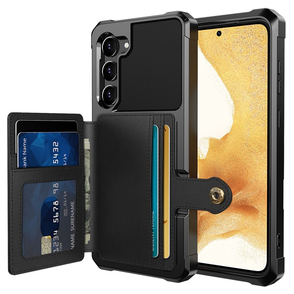 ZM03 Samsung Galaxy S23 Plus skal with a wallet - svart