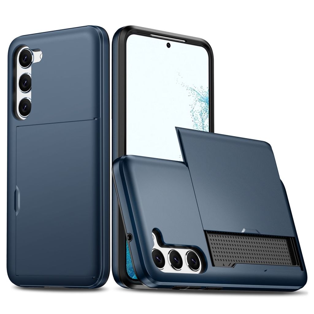 Samsung Galaxy S23 Plus case with a card holder - Dark blue