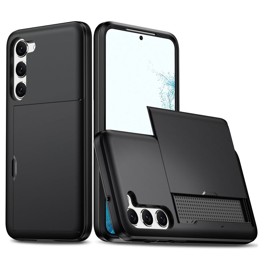 Samsung Galaxy S23 case with a card holder - Black