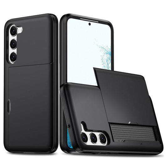Samsung Galaxy S23 case with a card holder - Black