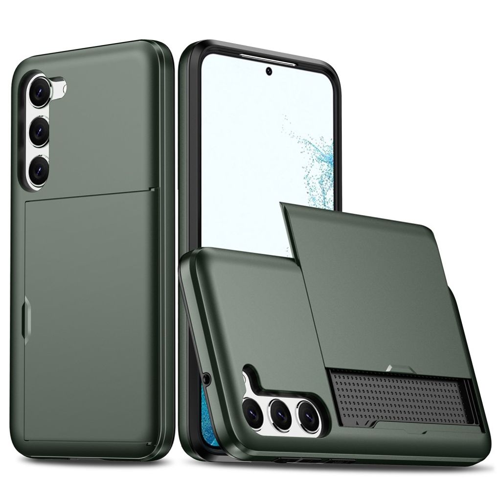 Samsung Galaxy S23 case with a card holder - Light green