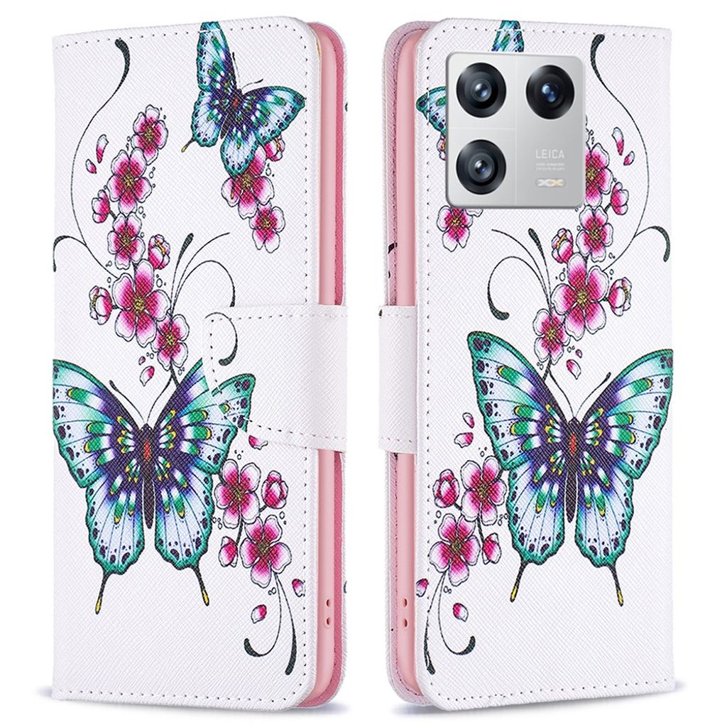 Xiaomi 13 5G fodral with a pattern - Peach Blossom and Butterflies