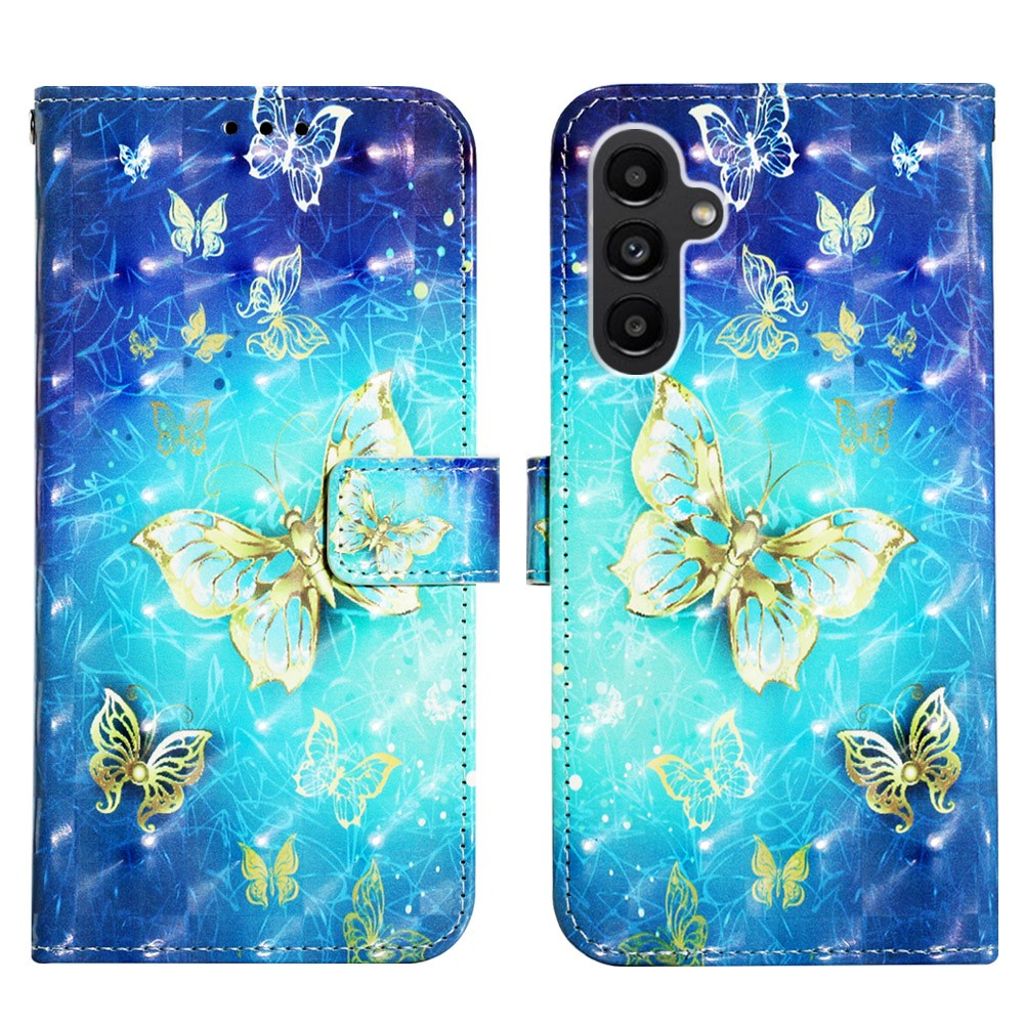 Samsung Galaxy A14 5G fodral with a pattern - Golden Butterflies