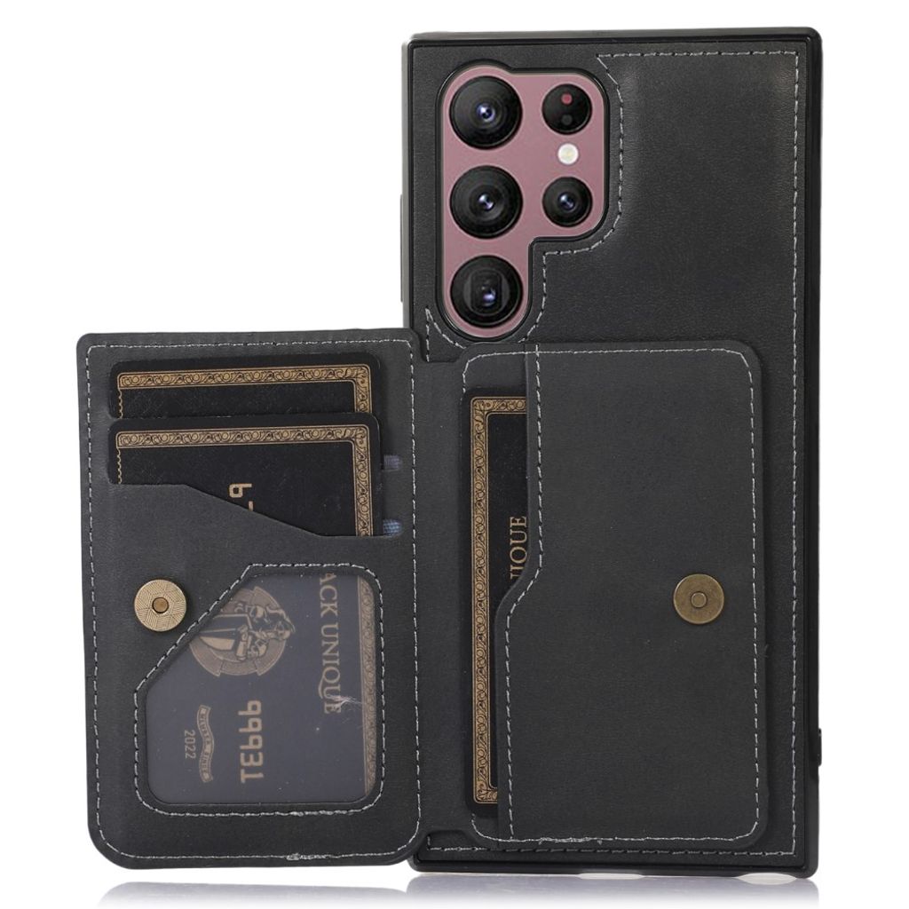 Samsung Galaxy S23 Ultra case with a wallet - Black