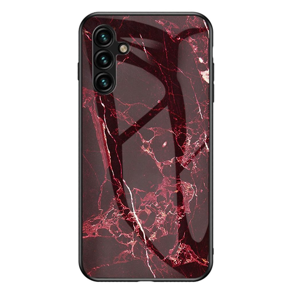 Samsung Galaxy A54 5G case in marble - Oxblood red
