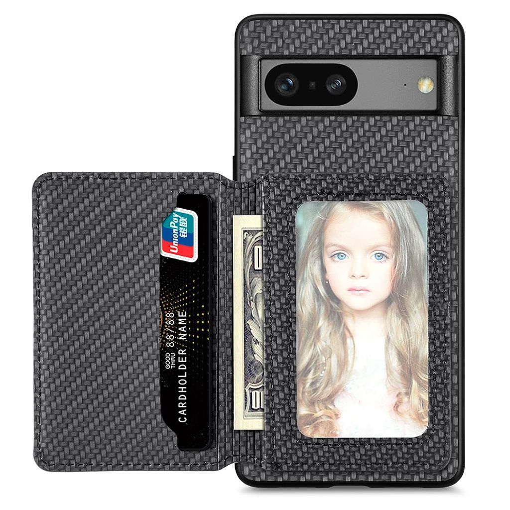 Google Pixel 7A 5G skal with a wallet - svart