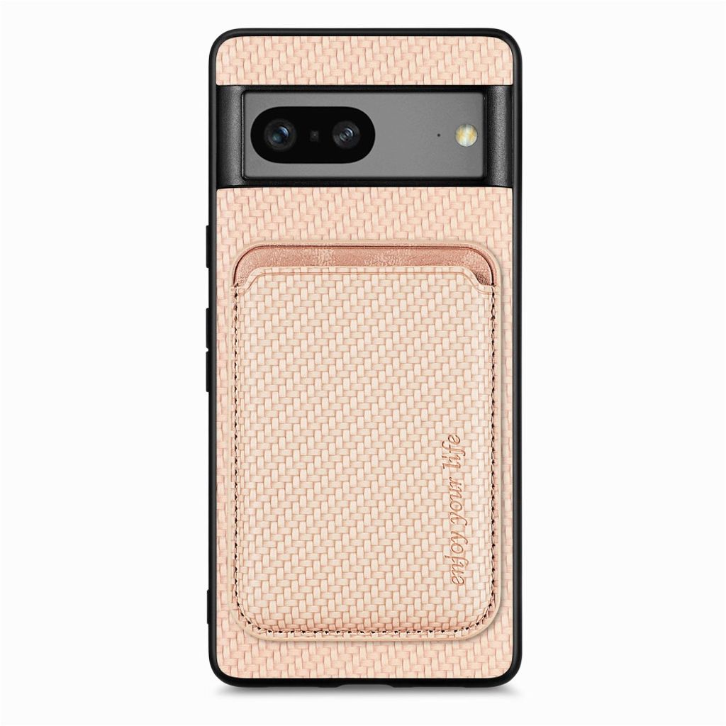 Google Pixel 7A 5G skal with a card holder - Light rosa