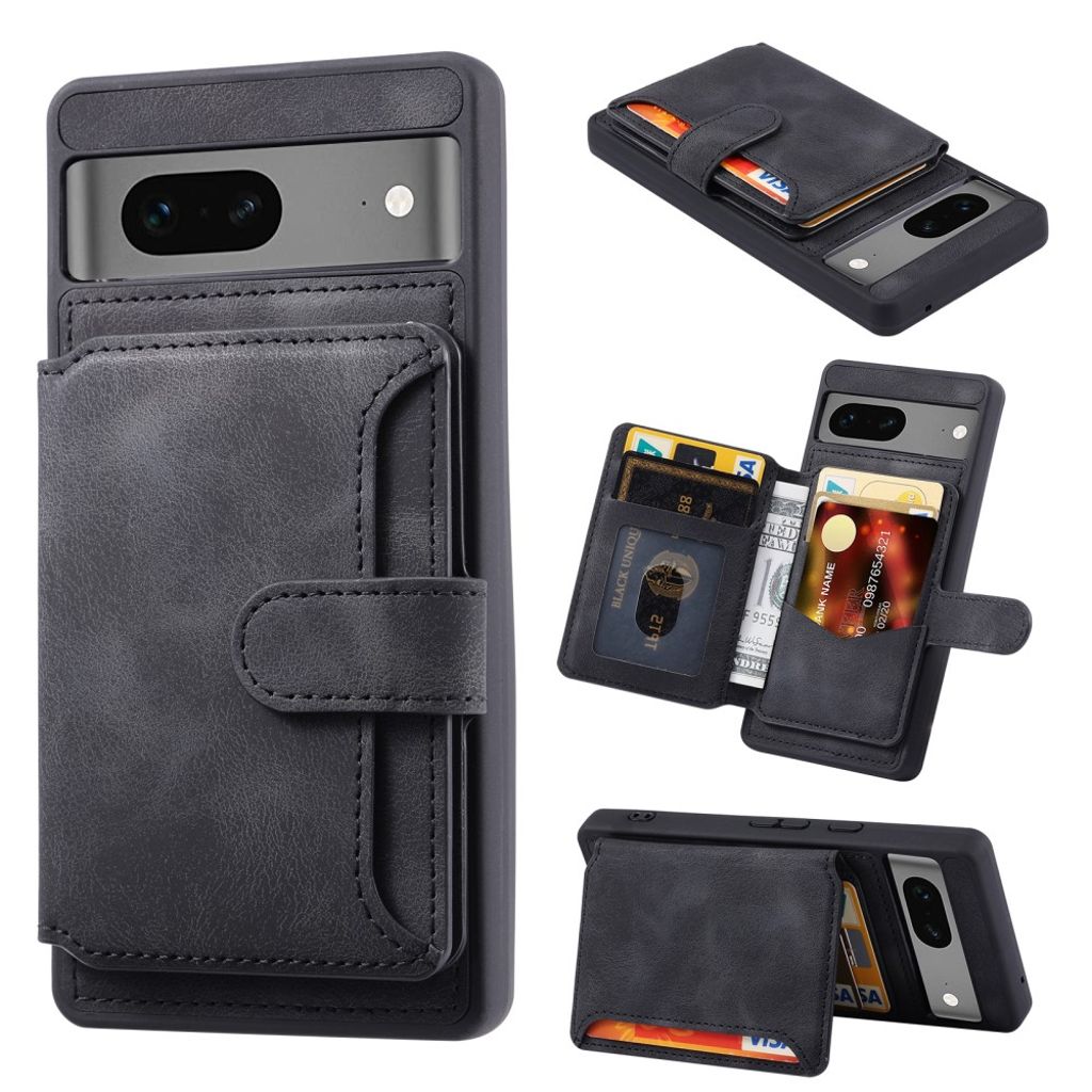 Google Pixel 7A 5G skal with a wallet - svart
