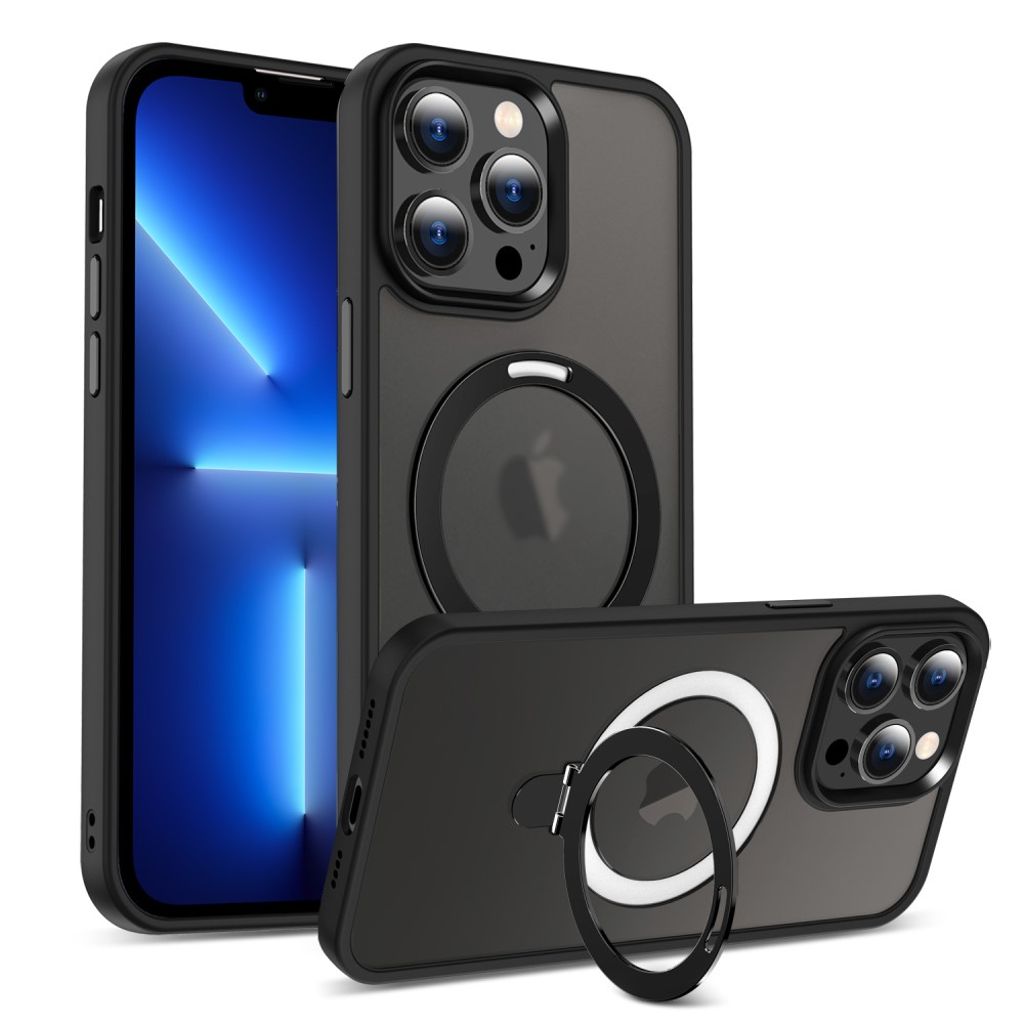 IPhone 13 Pro Max skal with a ring - svart