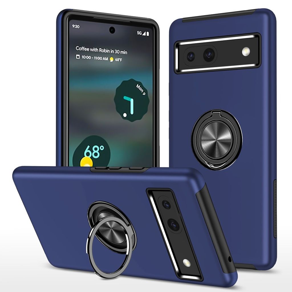 Google Pixel 7A 5G skal with a ring - blå