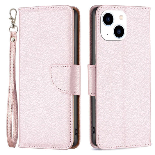 IPhone 15 cover with a strap - Rose gold-colored
