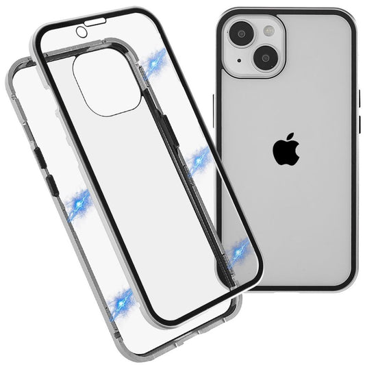 IPhone 15 Plus skal with a skärmskydd - silver