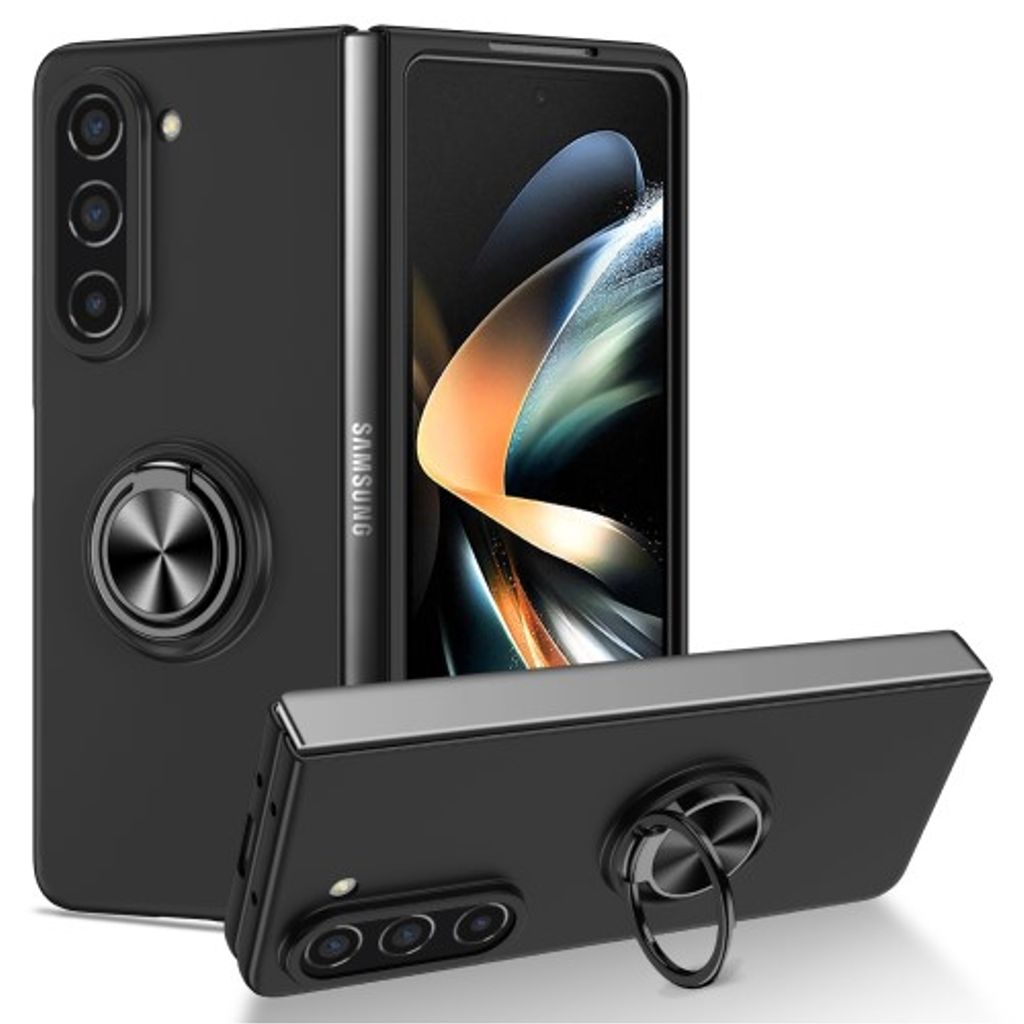 Samsung Galaxy Z Fold5 5G skal with a ring - svart