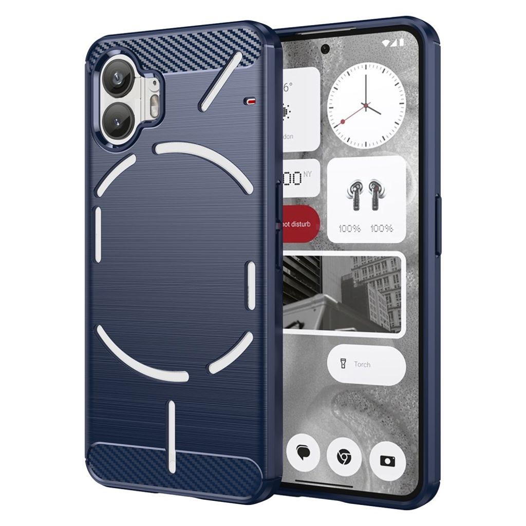 Brushed Nothing Phone (2) case - Blue