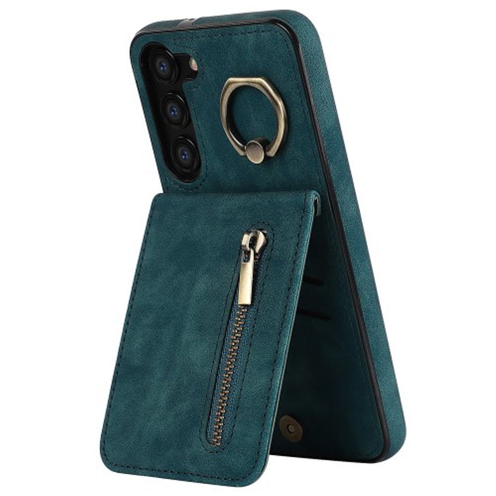 Samsung Galaxy S23 Wallet Case with Ring Holder - Turquoise