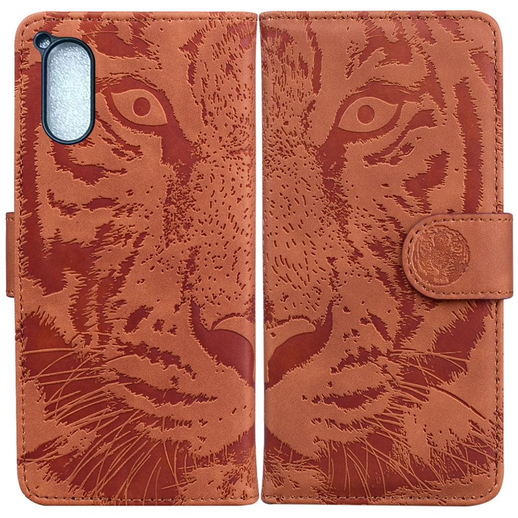 Sony Xperia 5 V Tiger Imprint fodral – brun