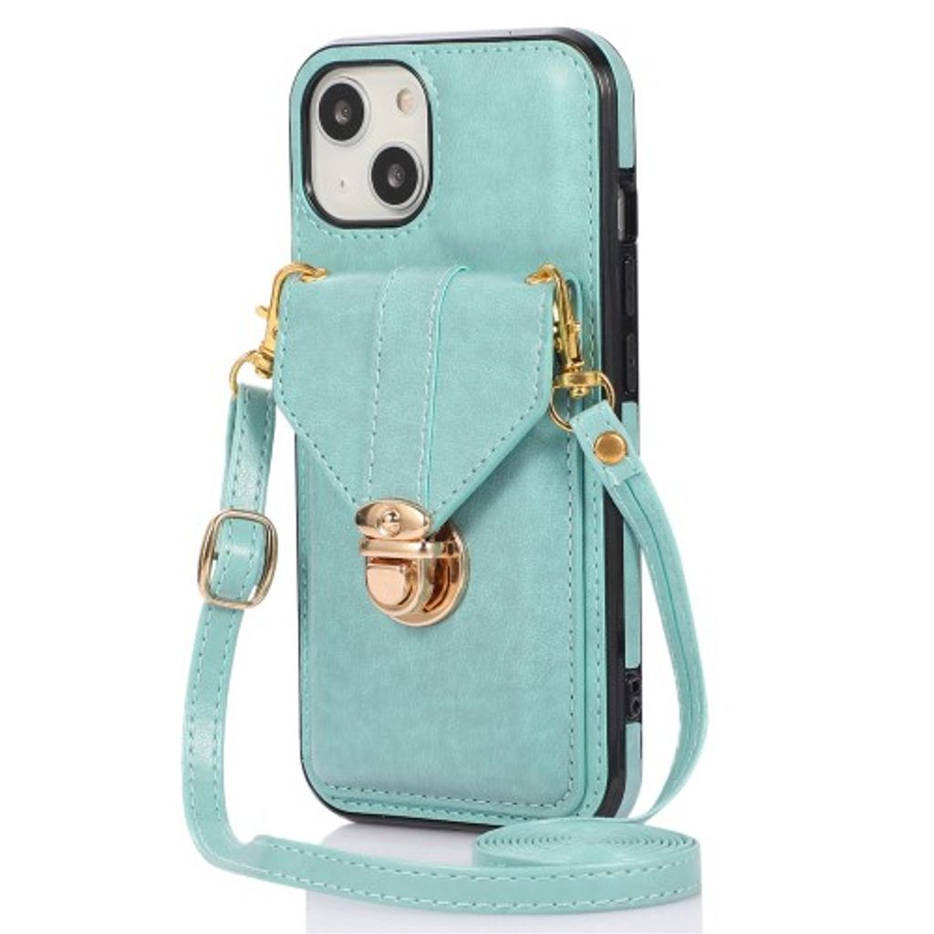 iPhone 15 case with a card slot - Green