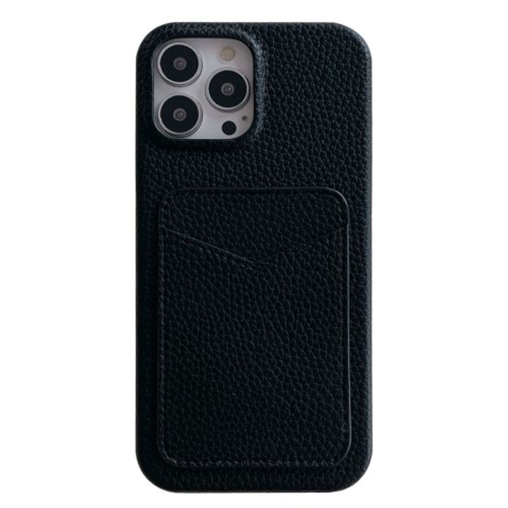 iPhone 15 Litchi Texture case - Black