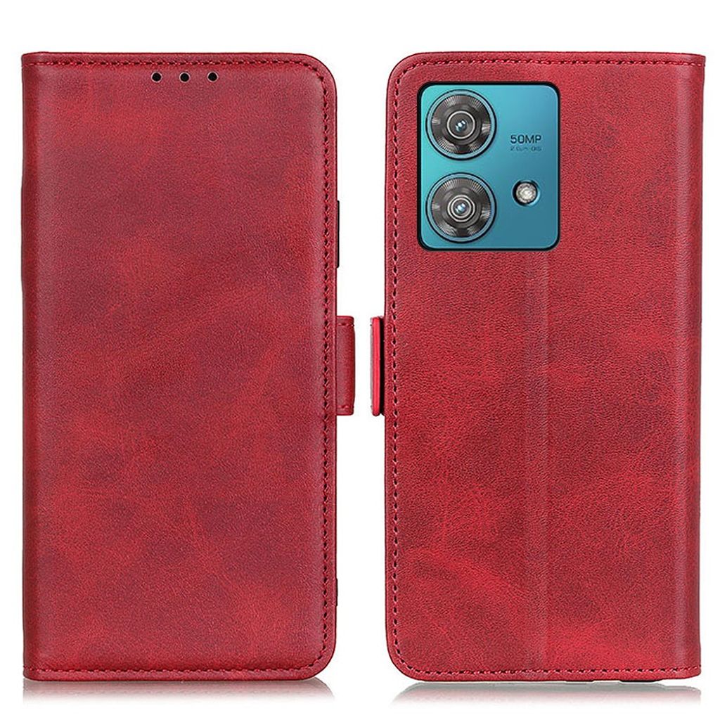 Motorola Edge 40 Neo 5G fodral in PU Leather – röd