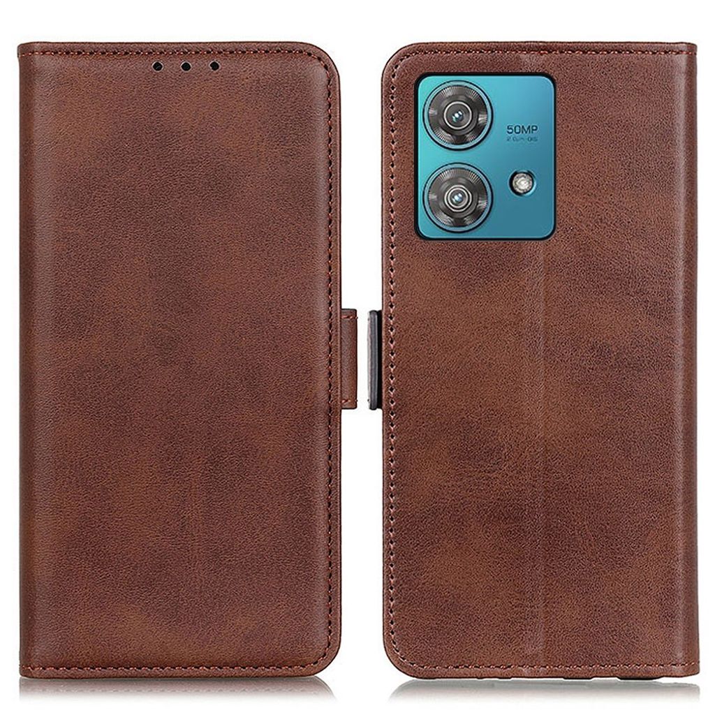 Motorola Edge 40 Neo 5G fodral in PU Leather – brun
