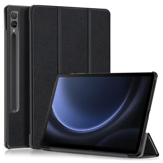 Samsung Galaxy Tab S9 FE Plus Tri-fold stand Cover - Black