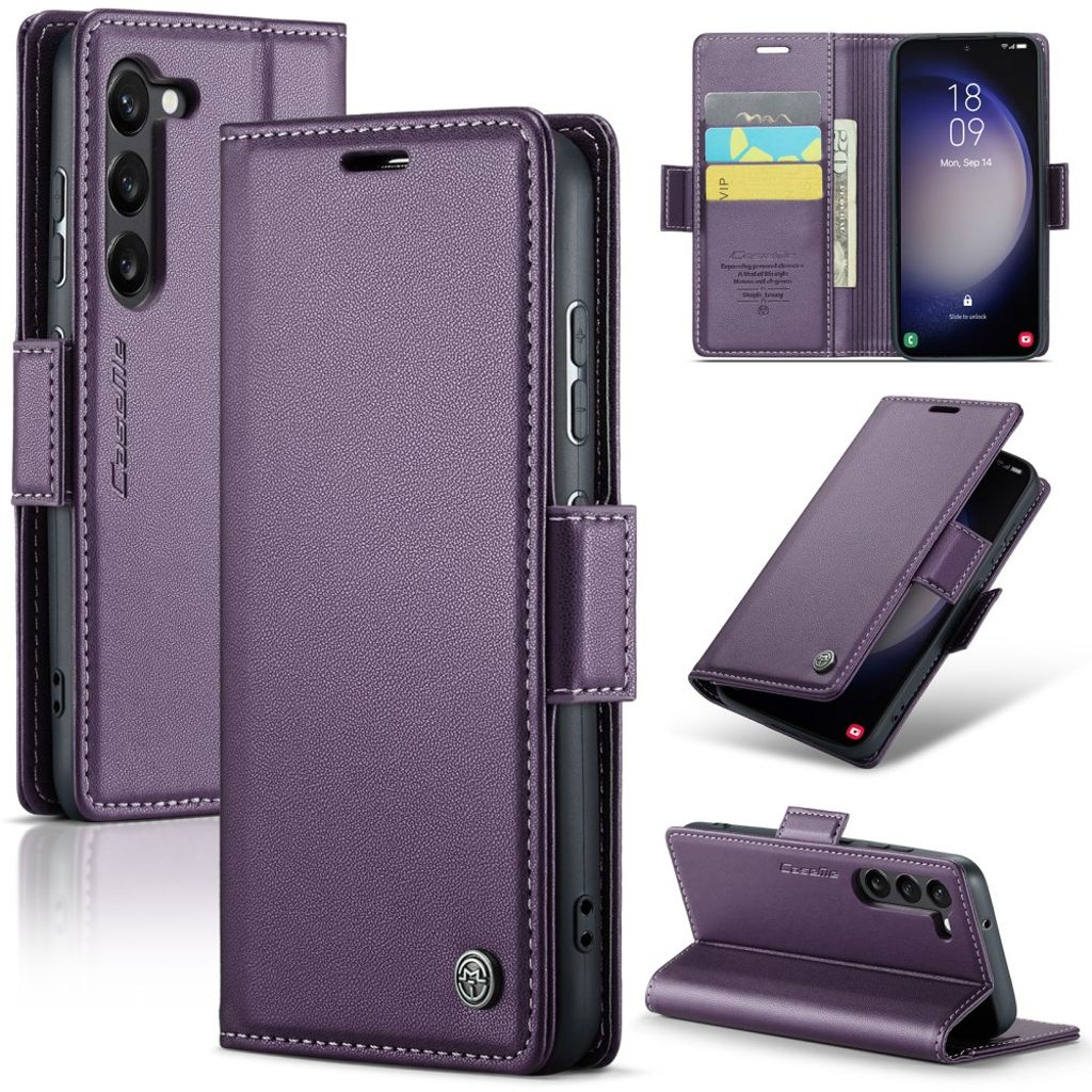 CASEME 023 Samsung Galaxy S24 plånboksfodral – lila