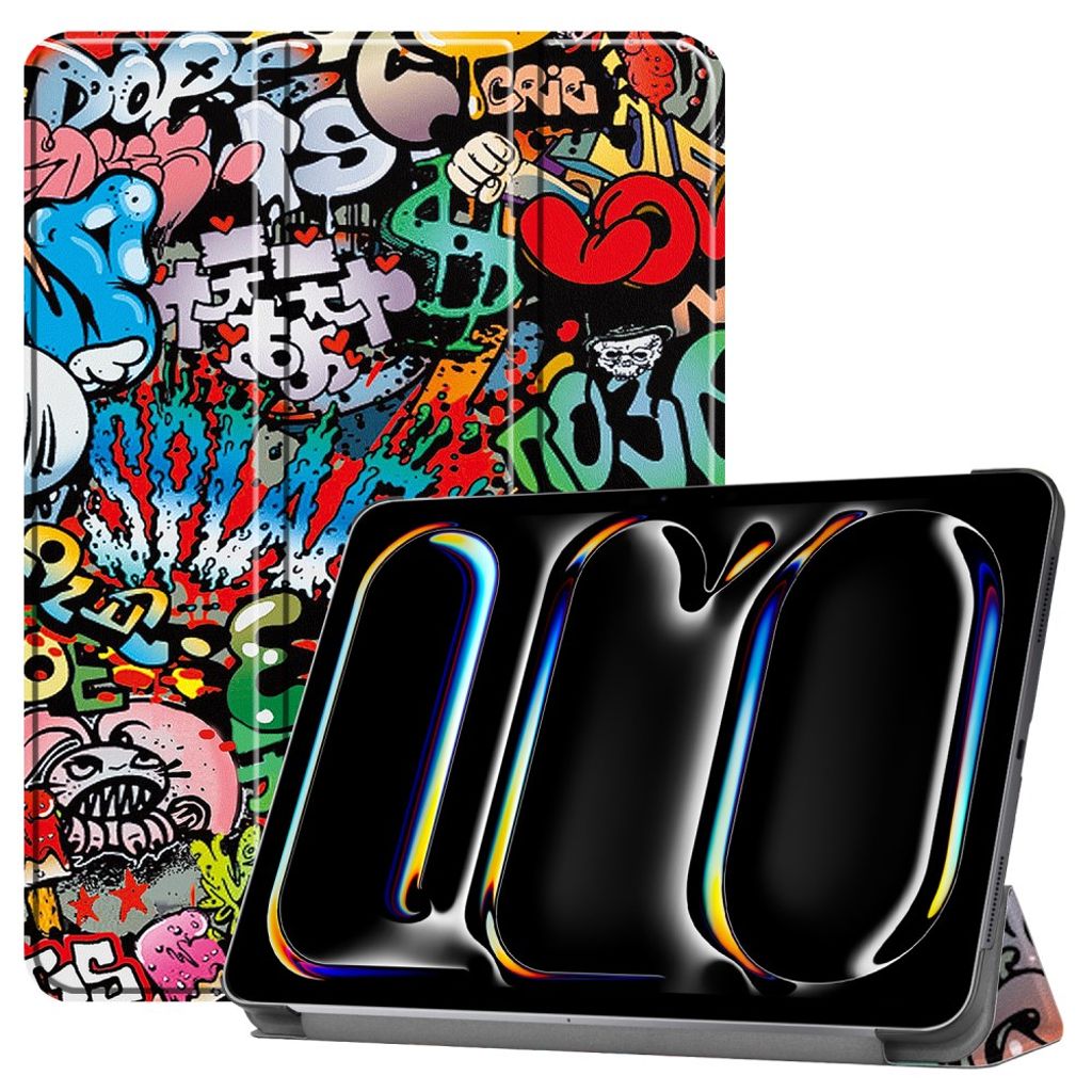 IPad Pro 11" 2024 Trifold fodral with print – Graffiti
