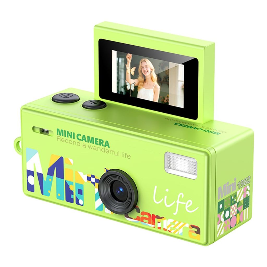 LK-030 Mini Digital Camera 720P HD with Keychain and 0.96" Display – Green