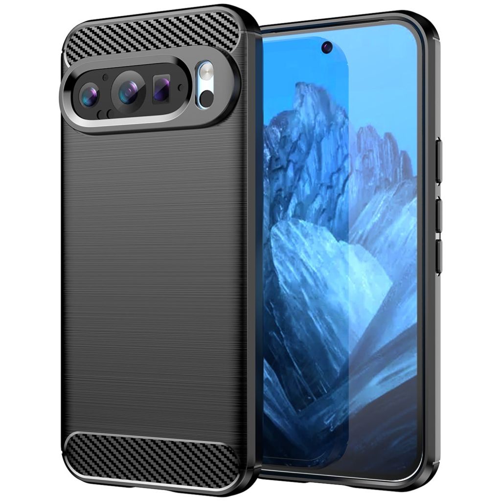 Google Pixel 9 / 9 Pro Carbon Fiber skal – svart