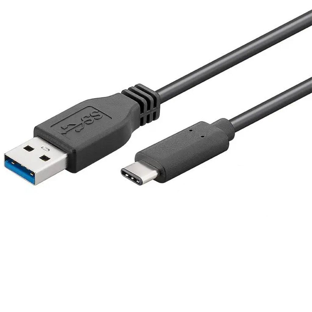 USB 3.0-kabel, USB-C,3.0, 1m , svart